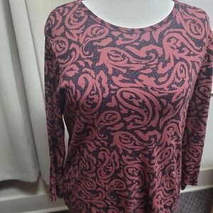 NWOT Chico'S Size 3= XL Paisley Print Shirt